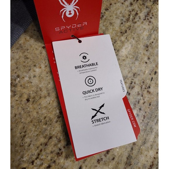 New Size Small Spyder Active Proweb Soft Shell Shorts Gray Drawstring - Picture 4 of 12